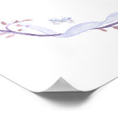 Lavendel Spring Garden 1st Birthday Welcome Sign Poster (Hoek)