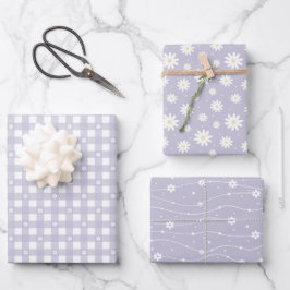 Lavendel Spring Patroon Wrapping Papier Bladen Inpakpapier Vel
