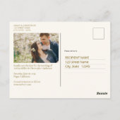 Lavendel Spring Wildflower Bruiloft Save the Date Briefkaart (Achterkant)