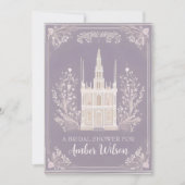 Lavendel Sprookjeskasteel Uitnodiging (Voorkant)