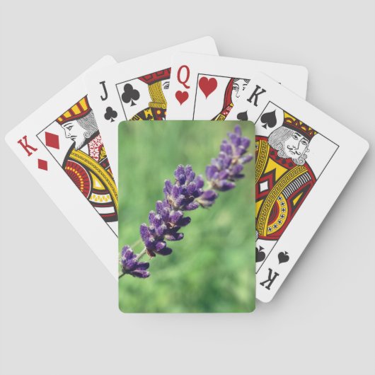 Lavendel Stalk Foto Klassieke Speelkaarten (Achterkant)