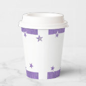Lavendel Star Border Paper Cups voor bruiloft, Par Papieren Bekers (Rechts)