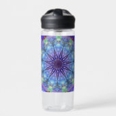 Lavendel Starburst Mandala Waterfles (Voorkant)