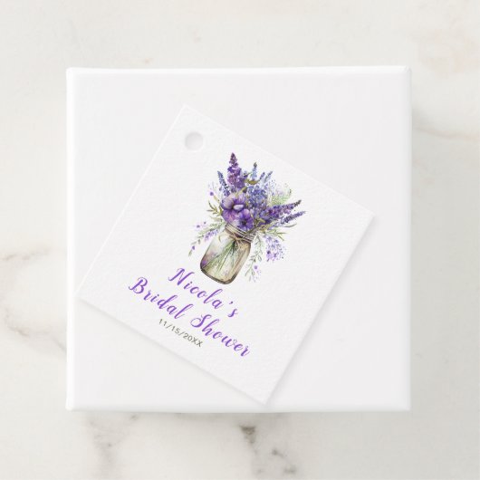 Lavendel stenen pot bruiloftsborrel  bedankjes labels (In situ)