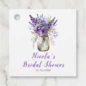 Lavendel stenen pot bruiloftsborrel  bedankjes labels (Voorkant)