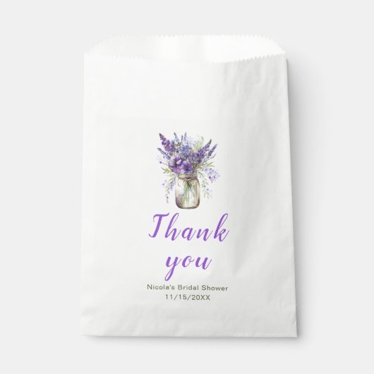 Lavendel stenen pot bruiloftsborrel bedankzakje (Voorkant)