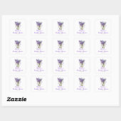 Lavendel stenen pot bruiloftsborrel  vierkante sticker (Vel)