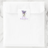 Lavendel stenen pot bruiloftsborrel  vierkante sticker (Tas)