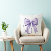 Lavendel Stethoscoop Strik Kunst Kussen (Stoel)