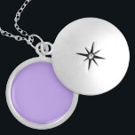 Lavendel, Stevige Kleur, Locket Ketting<br><div class="desc">Lavendel,  effen kleur,   tint van paarse.</div>