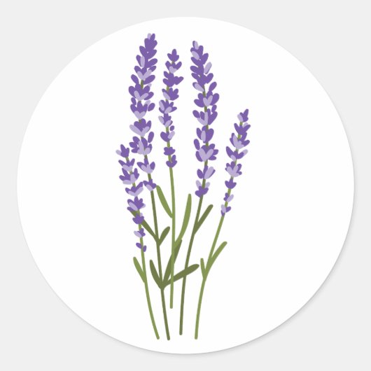 Lavendel stickers waterverf Bloemen Kruiden (Voorkant)