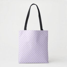 Lavendel Stippen Tote Tas | Retro Dagelijkse Meene