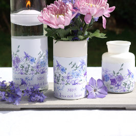 Lavendel, Stofblauwe Middelpunt Wrapper Labels Poster