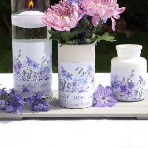 Lavendel, Stofblauwe Middelpunt Wrapper Labels Poster