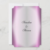 Lavendel streep bruiloft uitnodiging 5 "x 7" (Achterkant)