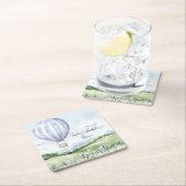 Lavendel Strepen Ballon Bloem Bruiloft Borrel Kartonnen Onderzetters (Insitu)