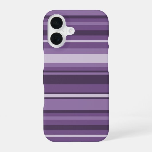 Lavendel strepen iPhone 16 hoesje (Achterkant)