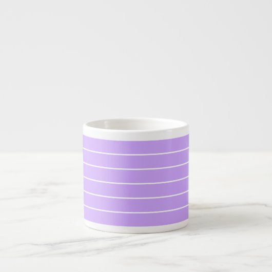 lavendel strepen KLEINE 6oz ESPRESSO CUPS Espresso Kop (Voorkant)