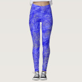 Lavendel Strepen Leggings (Voorkant)