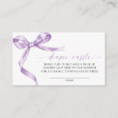 Lavendel strik luier Raffle Informatiekaartje (Voorkant)