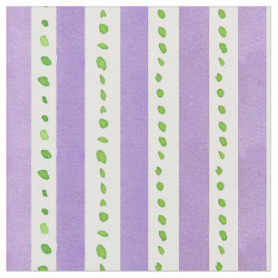 Lavendel Stripe Lime Groene Waterverf Stippen Stof
