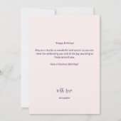  Lavendel Stripes & Flowers Verjaardag Kaart (Achterkant)