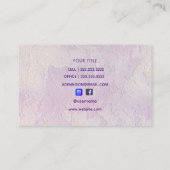 Lavendel stucco Abstract Visitekaartje (Achterkant)