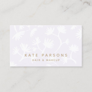 Lavendel Subtiel Bloemenpatroon Schoonheidssalon Visitekaartje
