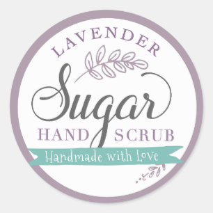 Lavendel Suiker Scrub Labels Custom Mason Jar