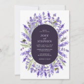 Lavendel Suite | Elegante bloemenlente bruiloft Kaart (Voorkant)