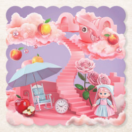 Lavendel Surreal Roze Onderzetter Set