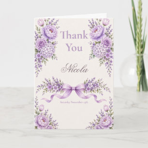 Lavendel Sweet Sixteen Bedankkaart