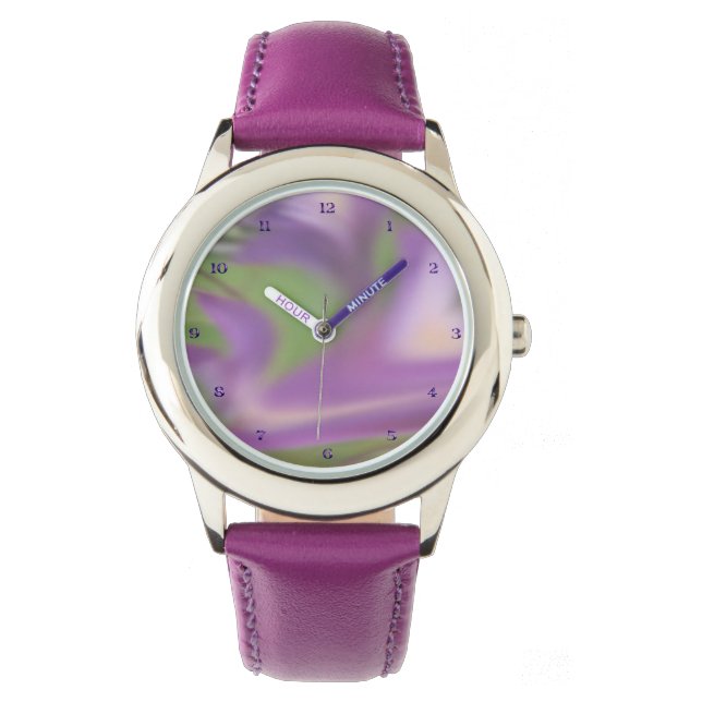Lavendel Swirl Horloge (Voorkant)