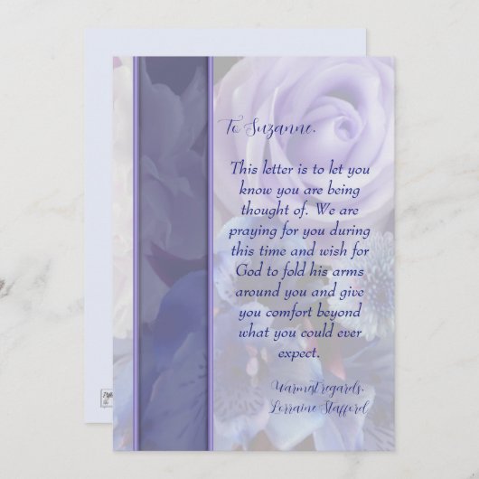 Lavendel sympathie kaart (Voorkant / Achterkant)