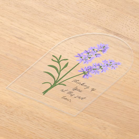 Lavendel Sympathy Card Acryl Uitnodigingen (Laagn)