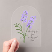 Lavendel Sympathy Card Acryl Uitnodigingen (Insitu (Draagbaar))