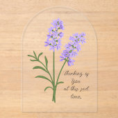 Lavendel Sympathy Card Acryl Uitnodigingen (Voorkant)