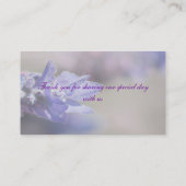 Lavendel tafel plaatsing zitplaatsen bruiloft plaatskaartje (Achterkant)