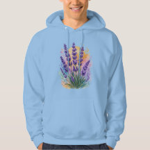 Lavendel Tak Waterverf Botanische Hoodie
