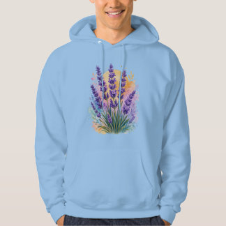 Lavendel Takje Waterverf Botanische Hoodie