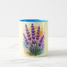 Lavendel Takje Waterverf Twee-Tons Mok