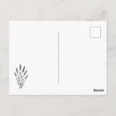 Lavendel Takjes – Minimalistisch Botanisch Ontwerp Briefkaart (Achterkant)