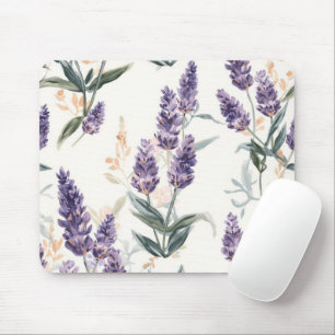 Lavendel Takjes Waterverf Botanisch Paars Bloemmot Muismat
