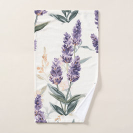 Lavendel Takjes Waterverf Botanisch Paars Bloemstu Handdoek