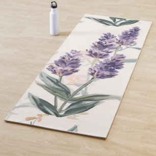 Lavendel Takjes Waterverf Botanisch Paars Bloemstu Yogamat