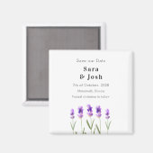 Lavendel Takken Save the Date Magneet (Voorkant / Achterkant)