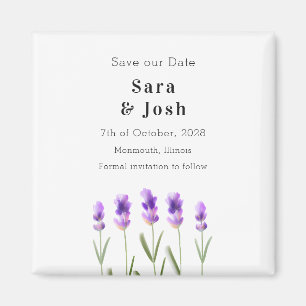Lavendel Takken Save the Date Magneet