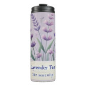 Lavendel Tea Design AI kunst Thermosbeker (Voorkant)