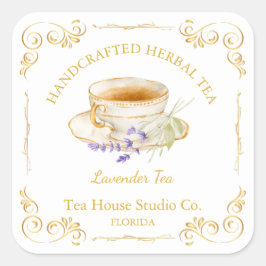  Lavendel Tea Square Label