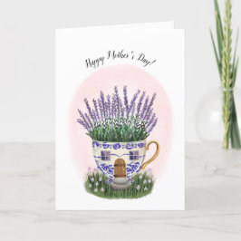 Lavendel Teacup Cottage Moederdag Kaart